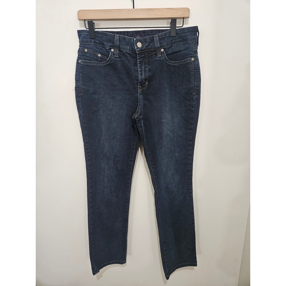 NYDJ‎ Skinny Jeans Womens 10P Dark Wash Blue Denim Lift Tuck Petite 10 Petite